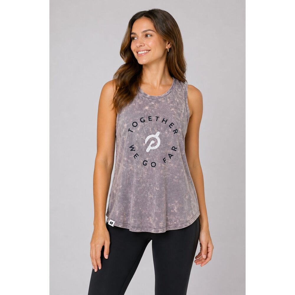 Peloton Flow Racer Tank Washed Silver Racerback M - Picture 1 of 10